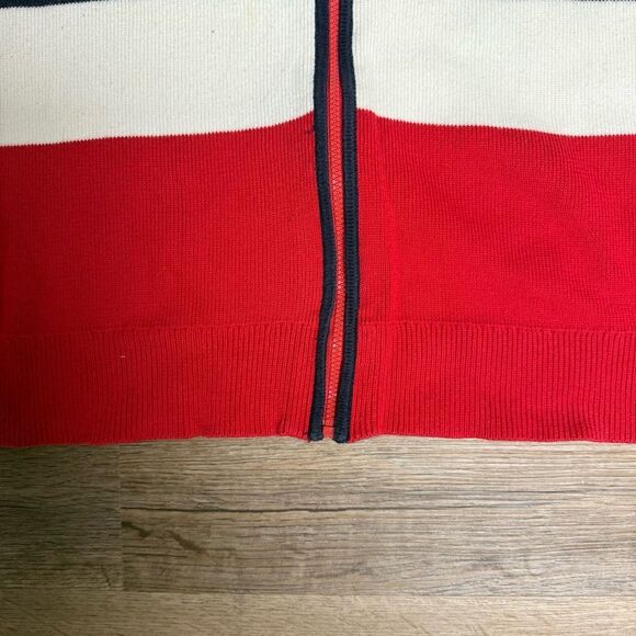 Tommy Hilfiger Navy Sweater with Red and White Trim - Picture 2 of 8